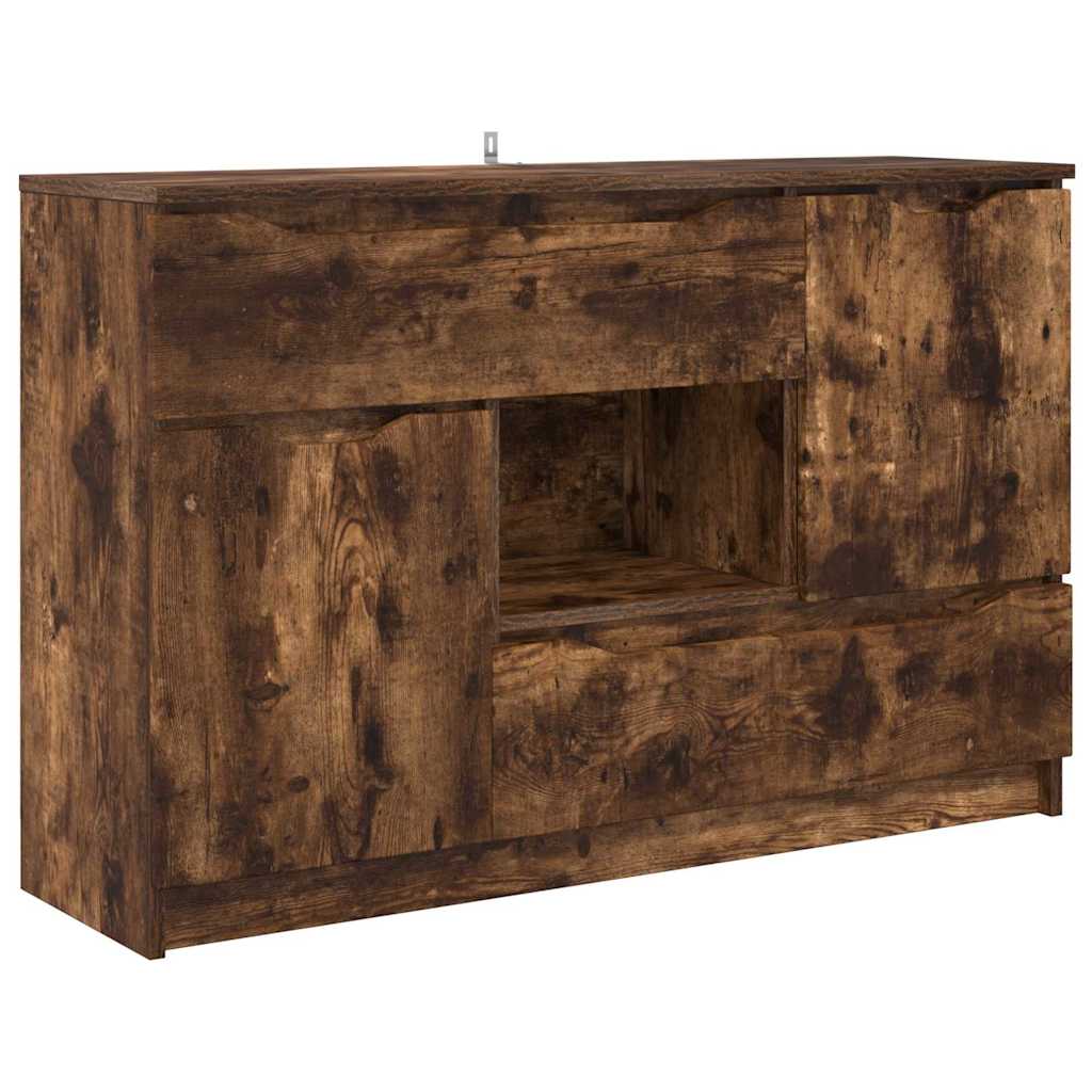 Buffet avec tiroir Chêne fumé 100 x 30 x 65,6 Bois d'ingénierie - XIOS