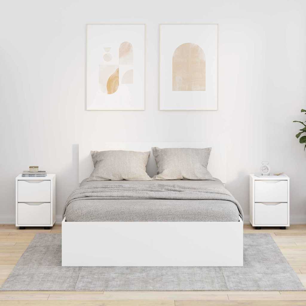 Tables de chevet avec tiroir 2 pcs Blanc 30,5 x 30 x 43 cm - XIOS