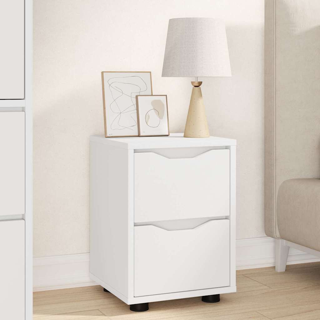 Tables de chevet avec tiroir 2 pcs Blanc 30,5 x 30 x 43 cm - XIOS