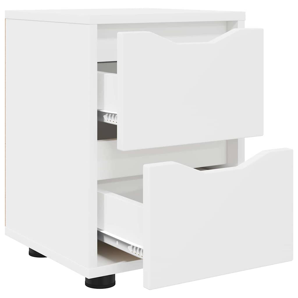 Tables de chevet avec tiroir 2 pcs Blanc 30,5 x 30 x 43 cm - XIOS