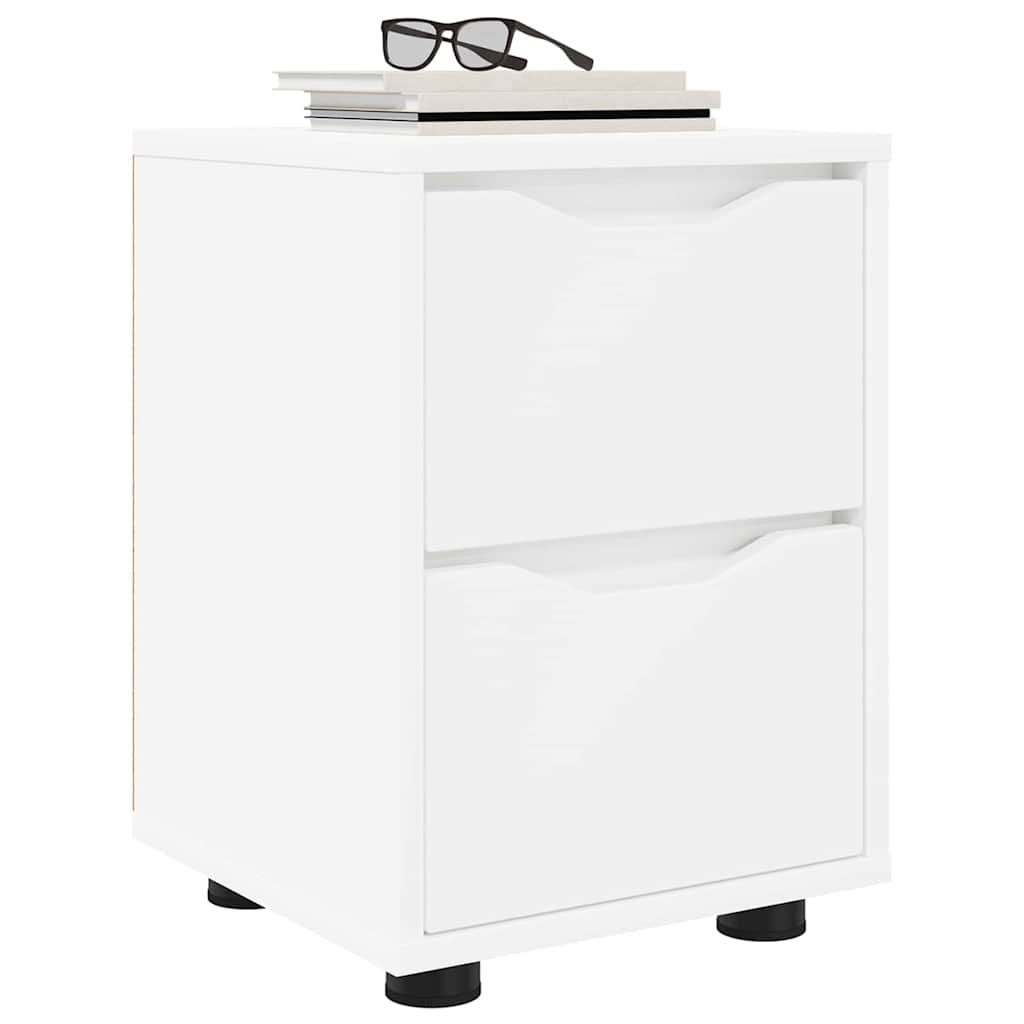 Tables de chevet avec tiroir 2 pcs Blanc 30,5 x 30 x 43 cm - XIOS