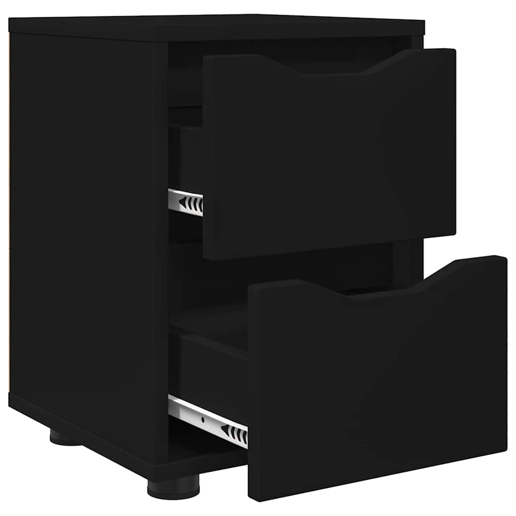 Tables de chevet 2 pcs Noir 30,5 x 30 x 43 cm Bois d'ingénierie - XIOS