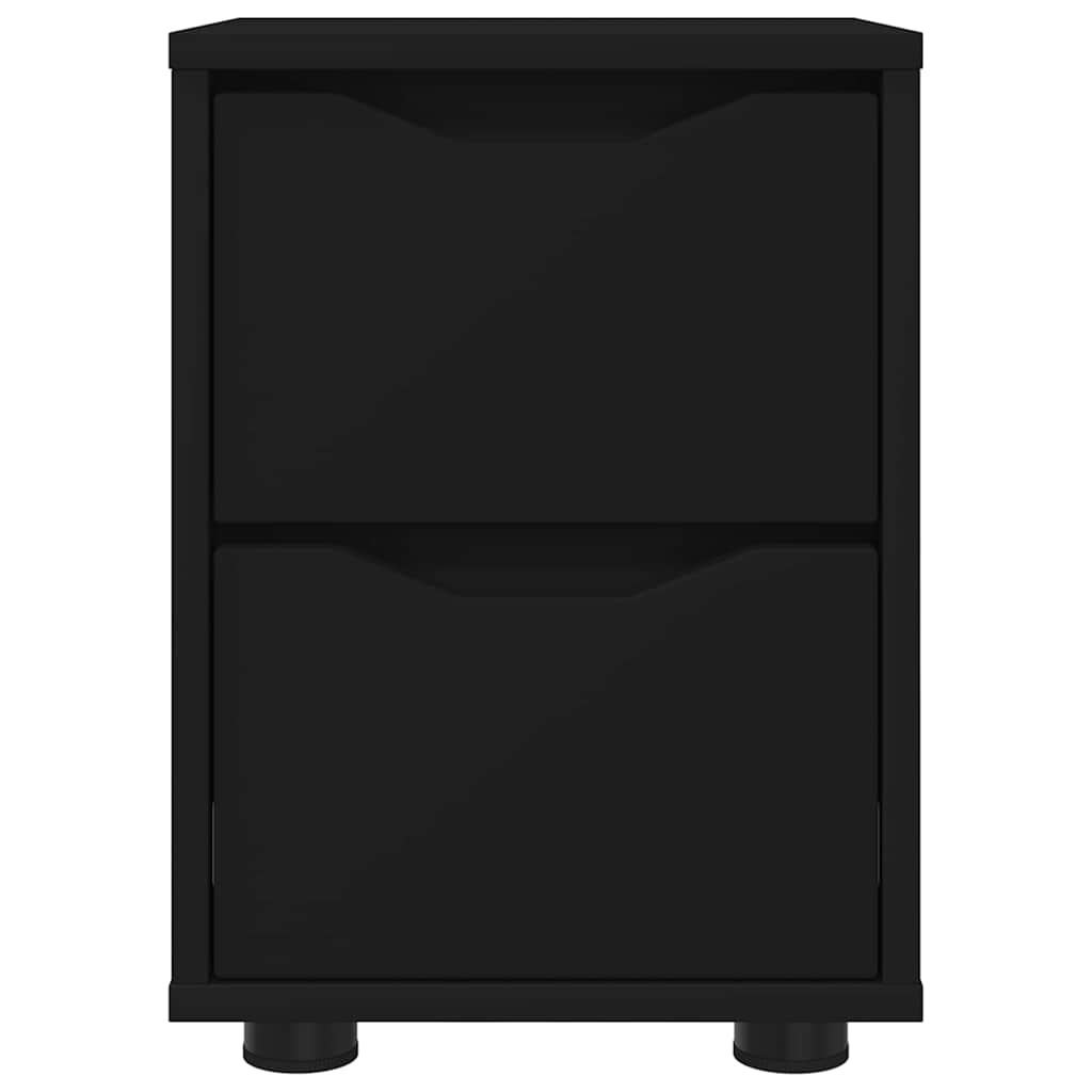 Tables de chevet 2 pcs Noir 30,5 x 30 x 43 cm Bois d'ingénierie - XIOS