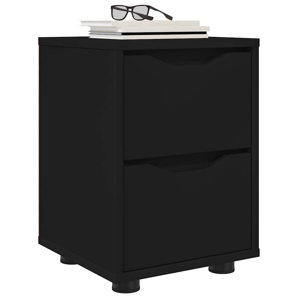 Tables de chevet 2 pcs Noir 30,5 x 30 x 43 cm Bois d'ingénierie - XIOS