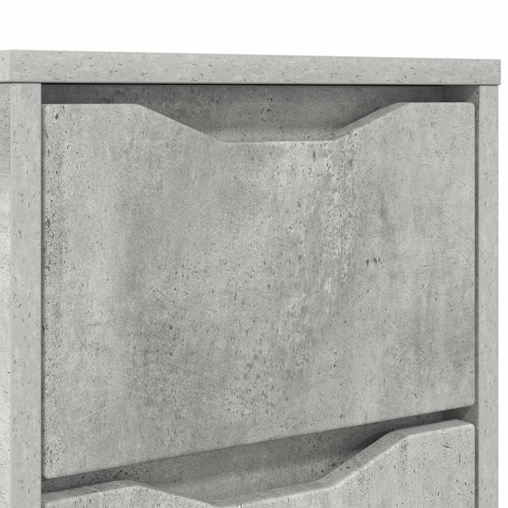 Tables de chevet avec tiroir 2 pcs Gris béton 30,5 x 30 x 43 cm - XIOS