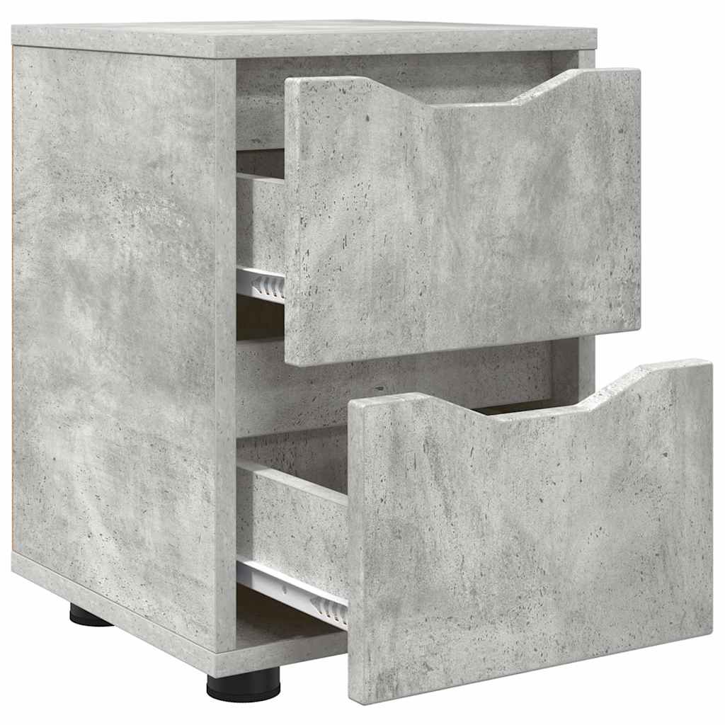 Tables de chevet avec tiroir 2 pcs Gris béton 30,5 x 30 x 43 cm - XIOS