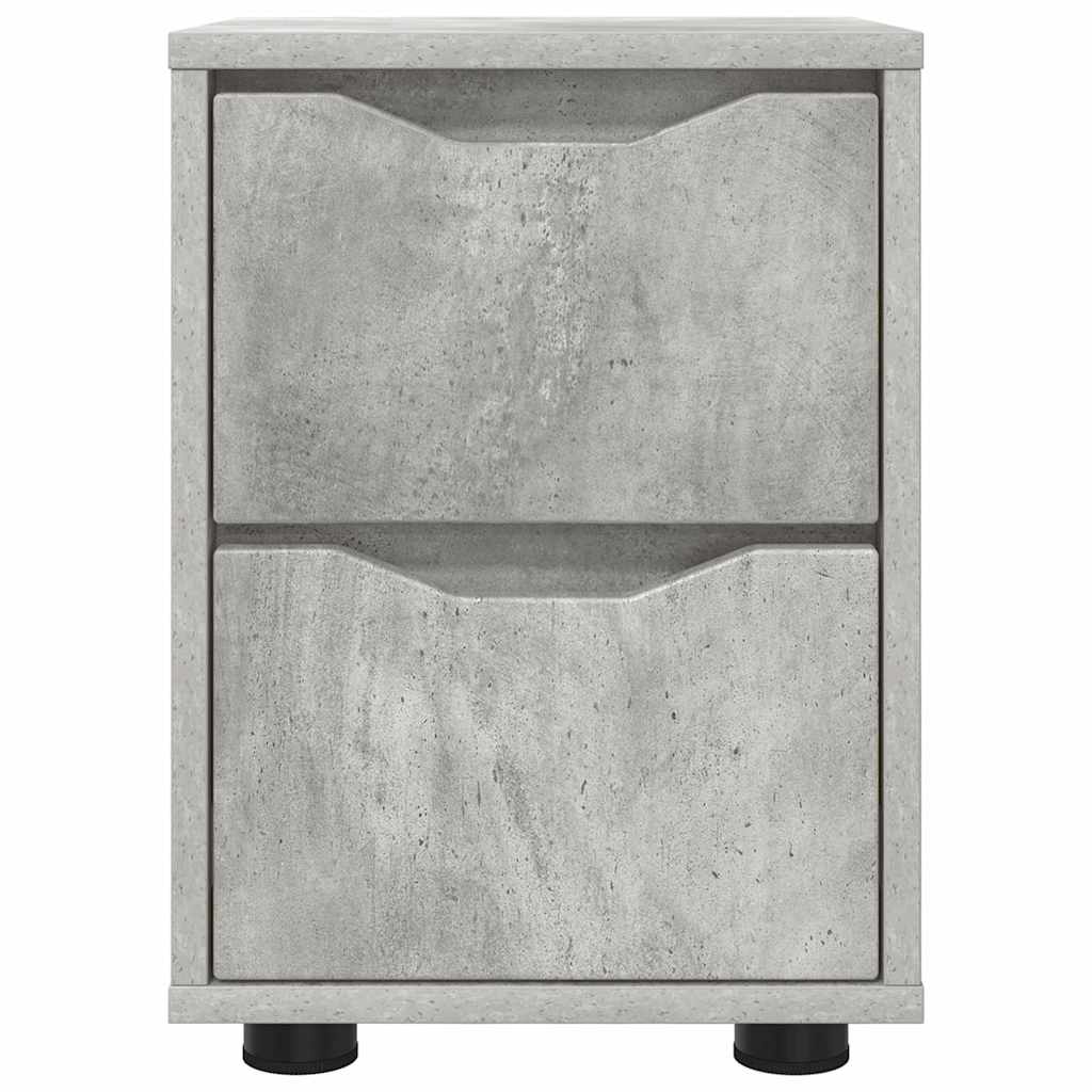 Tables de chevet avec tiroir 2 pcs Gris béton 30,5 x 30 x 43 cm - XIOS