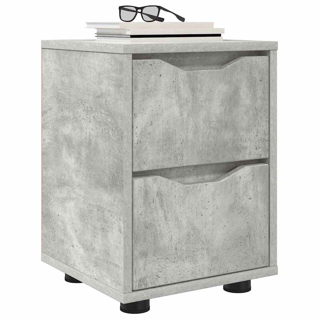 Tables de chevet avec tiroir 2 pcs Gris béton 30,5 x 30 x 43 cm - XIOS