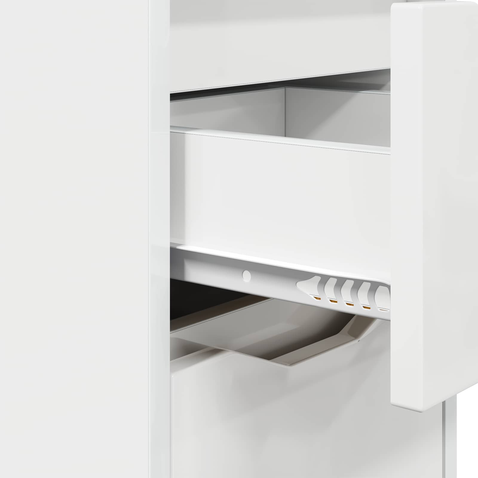 Table de chevet avec tiroir Blanc brillant 30,5 x 30 x 43 cm - XIOS
