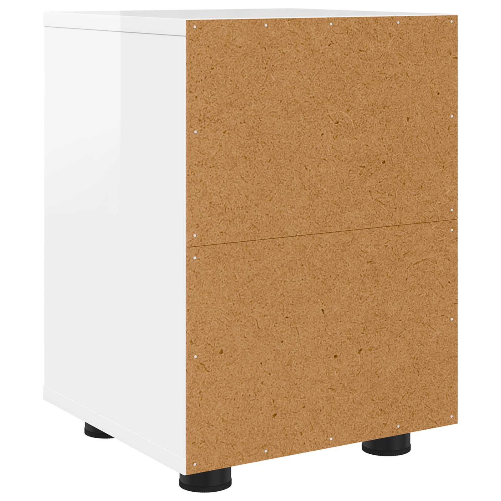 Table de chevet avec tiroir Blanc brillant 30,5 x 30 x 43 cm - XIOS