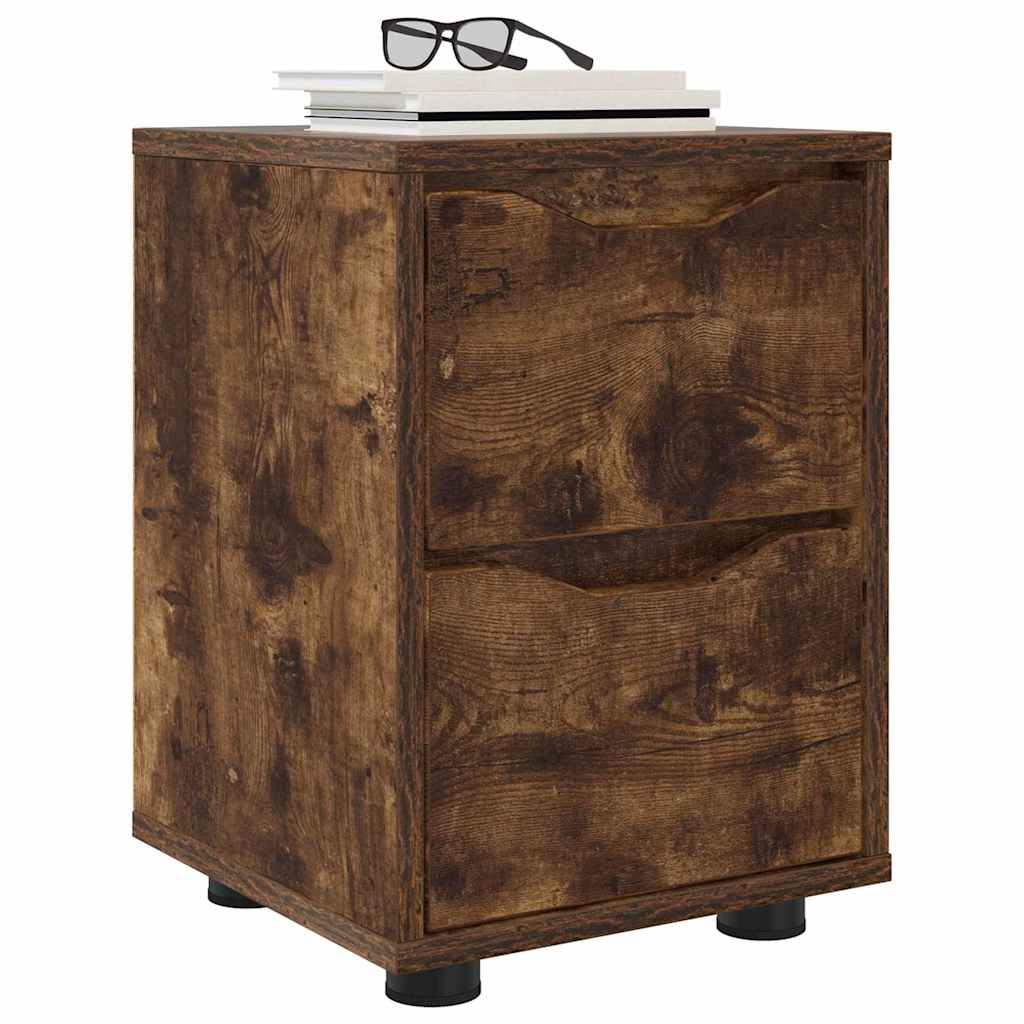 Table de chevet Chêne fumé 30,5 x 30 x 43 cm Bois d'ingénierie - XIOS