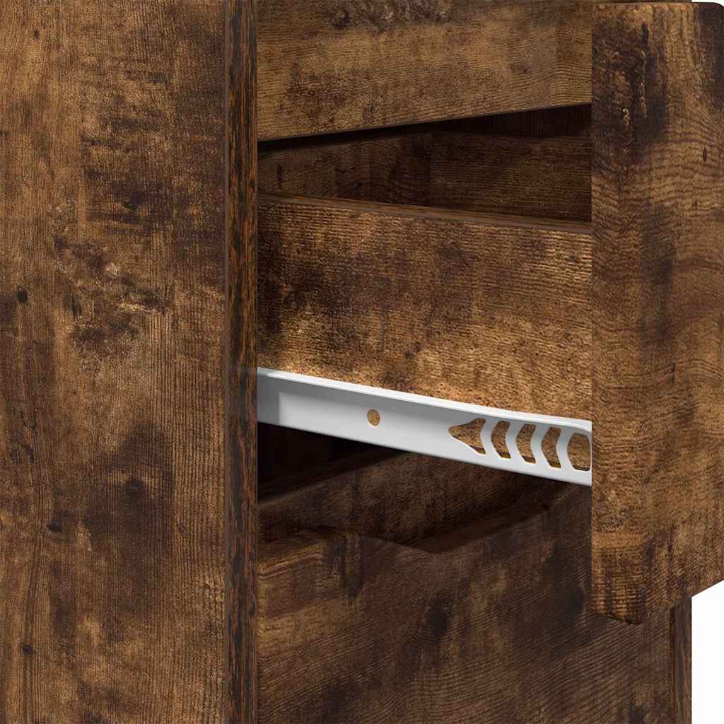 Tables de chevet avec tiroir 2 pcs Chêne fumé 30,5 x 30 x 43 cm - XIOS