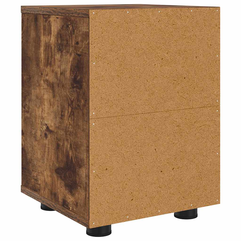 Tables de chevet avec tiroir 2 pcs Chêne fumé 30,5 x 30 x 43 cm - XIOS