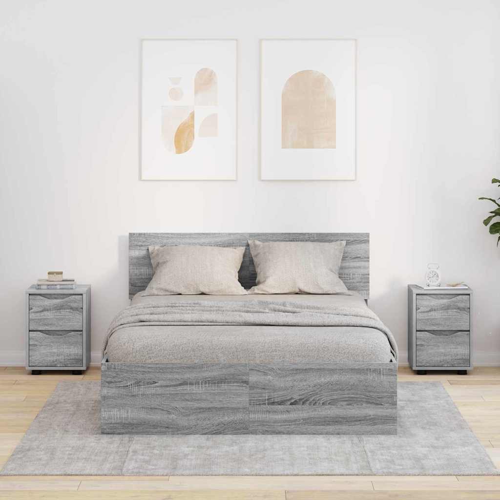 Tables de chevet 2 pcs Gris Sonoma 30,5 x 30 x 43 cm - XIOS