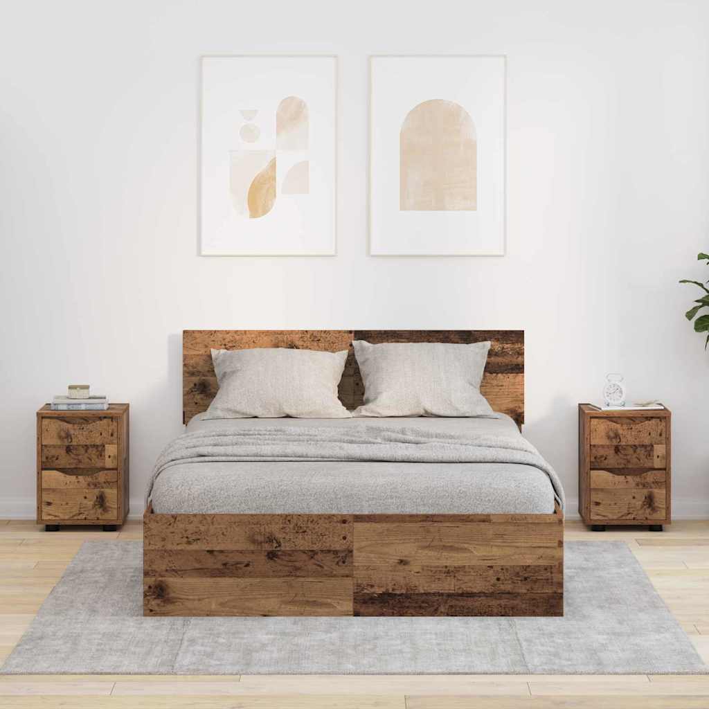 Tables de chevet 2 pcs Bois Ancien 30,5 x 30 x 43 cm - XIOS