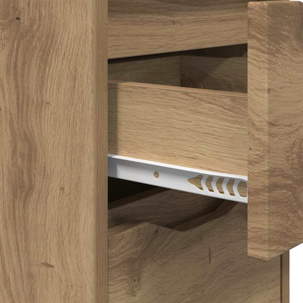 Tables de chevet 2 pcs Chêne artisanal 30,5 x 30 x 43 cm - XIOS