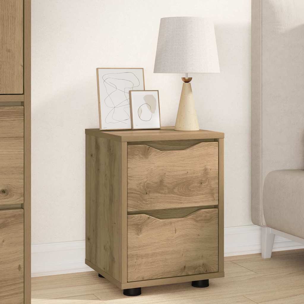 Tables de chevet 2 pcs Chêne artisanal 30,5 x 30 x 43 cm - XIOS
