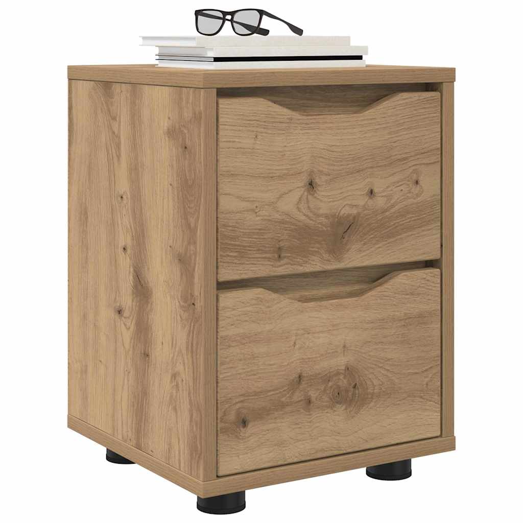 Tables de chevet 2 pcs Chêne artisanal 30,5 x 30 x 43 cm - XIOS