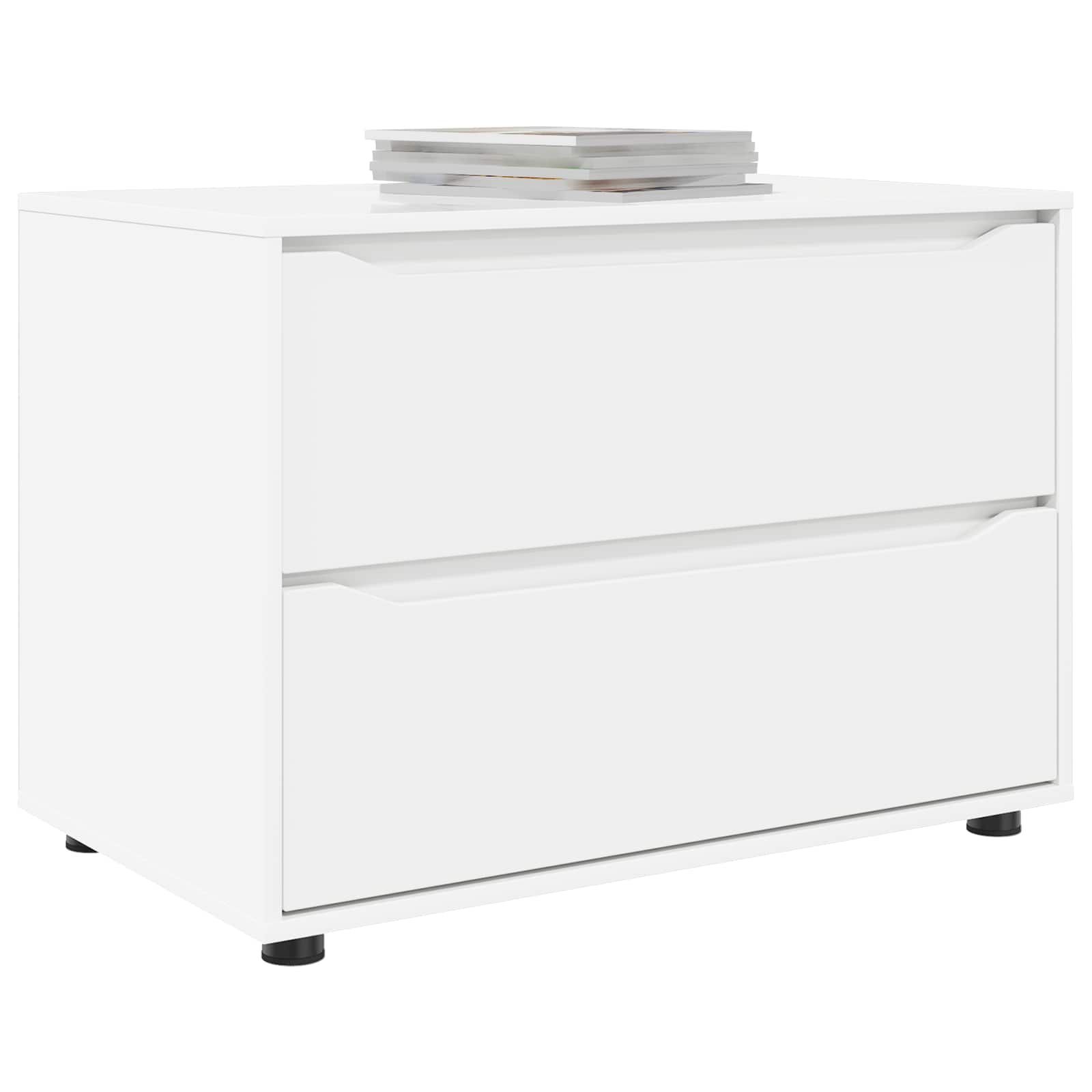 Armoire de rangement 80 x 48 x 57 cm Bois d'ingénierie Blanc - XIOS