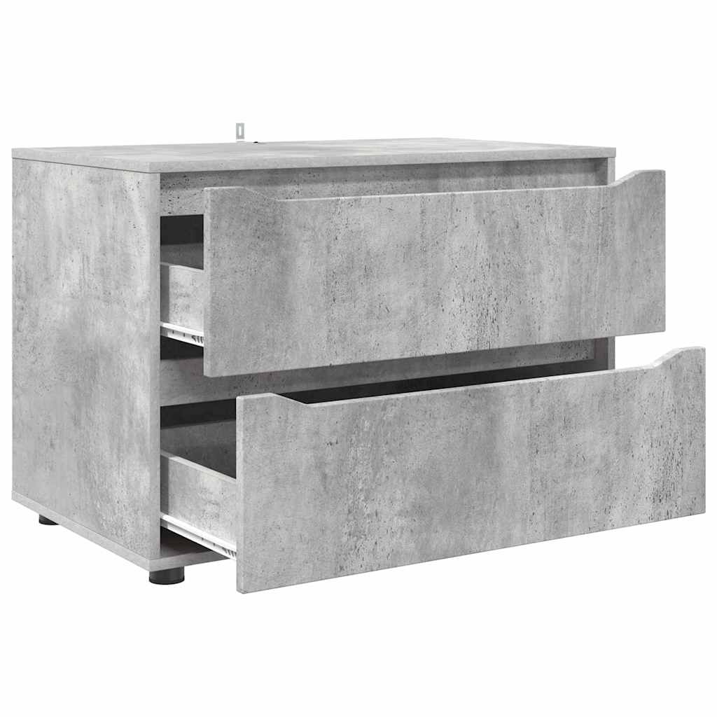 Armoire de rangement Gris béton 80 x 48 x 57 cm - XIOS