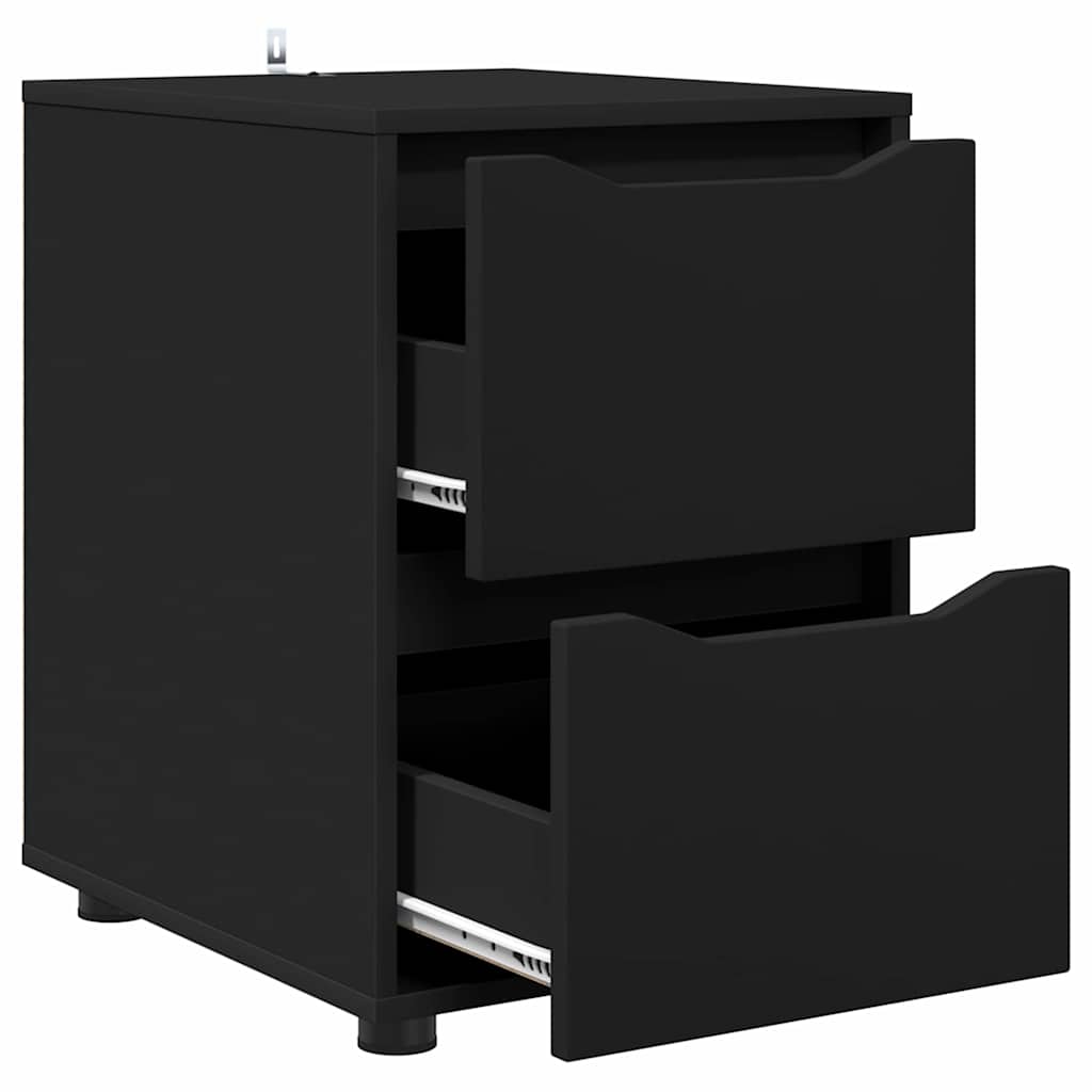 Armoire de rangement Noir 40 x 48 x 57 cm Bois d'ingénierie - XIOS