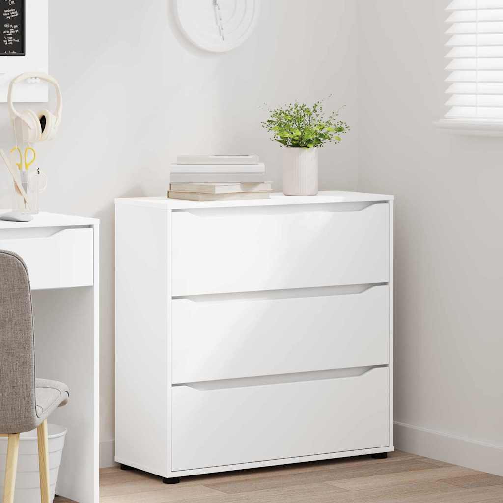 Armoire de rangement Blanc 80 x 31 x 81 cm Bois d'ingénierie - XIOS