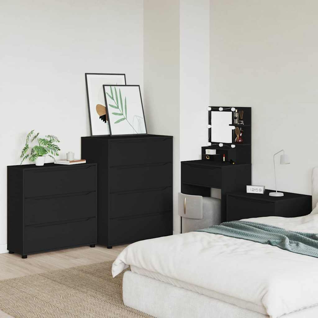 Armoire de rangement Noir 80 x 31 x 81 cm Bois d'ingénierie - XIOS