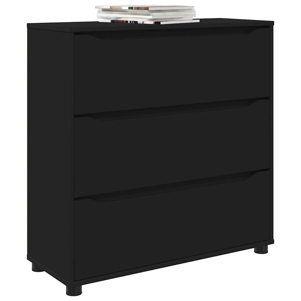 Armoire de rangement Noir 80 x 31 x 81 cm Bois d'ingénierie - XIOS
