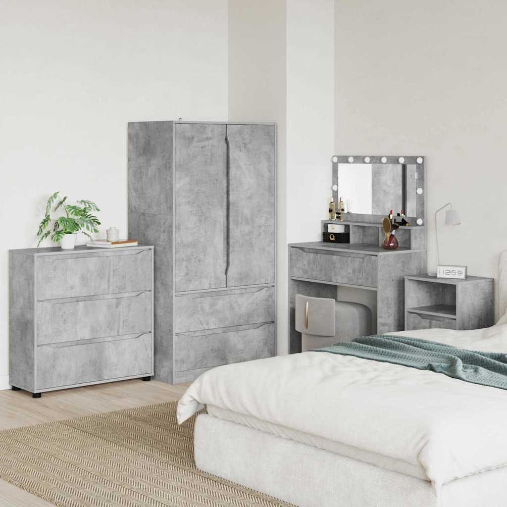 Armoire de rangement Gris béton 80 x 31 x 81 cm - XIOS