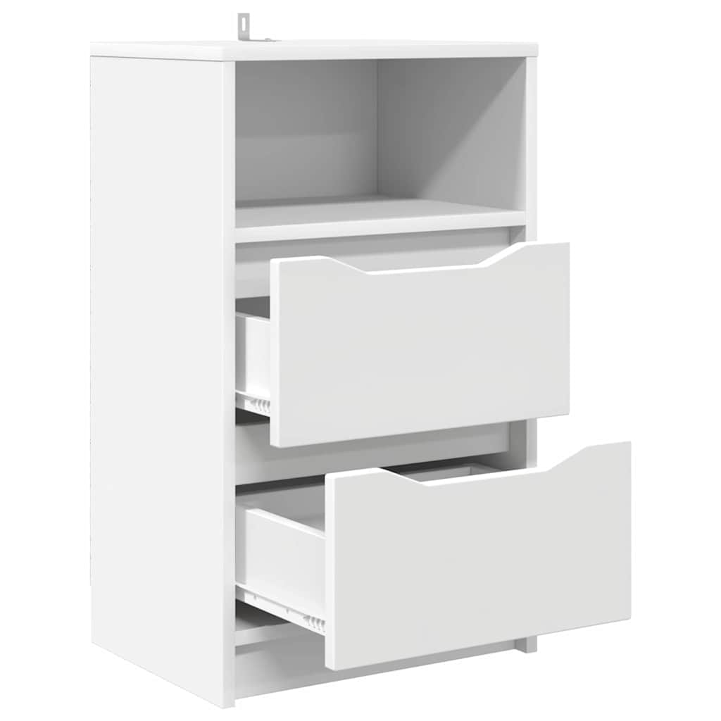 Tables de chevet 2 pcs Blanc 40 x 30 x 467 cm Bois d'ingénierie - XIOS