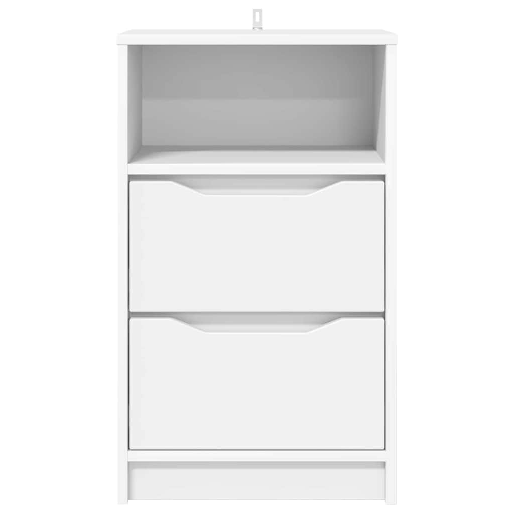Tables de chevet 2 pcs Blanc 40 x 30 x 467 cm Bois d'ingénierie - XIOS