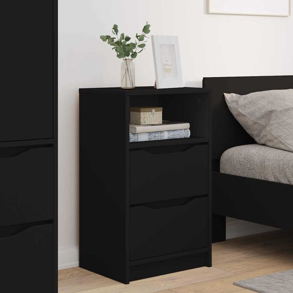 Tables de chevet 2 pcs Noir 40 x 30 x 467 cm Bois d'ingénierie - XIOS