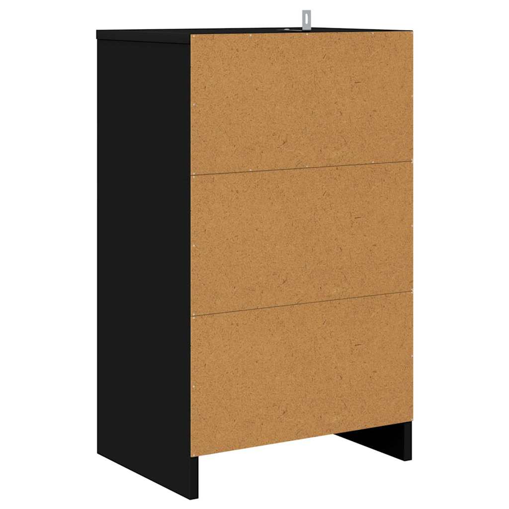 Tables de chevet 2 pcs Noir 40 x 30 x 467 cm Bois d'ingénierie - XIOS