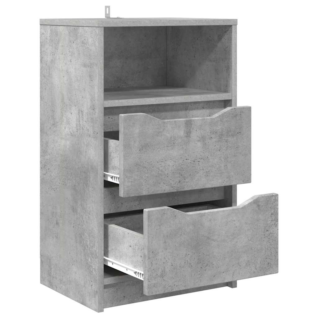 Table de chevet Gris béton 40 x 30 x 467 cm Bois d'ingénierie - XIOS