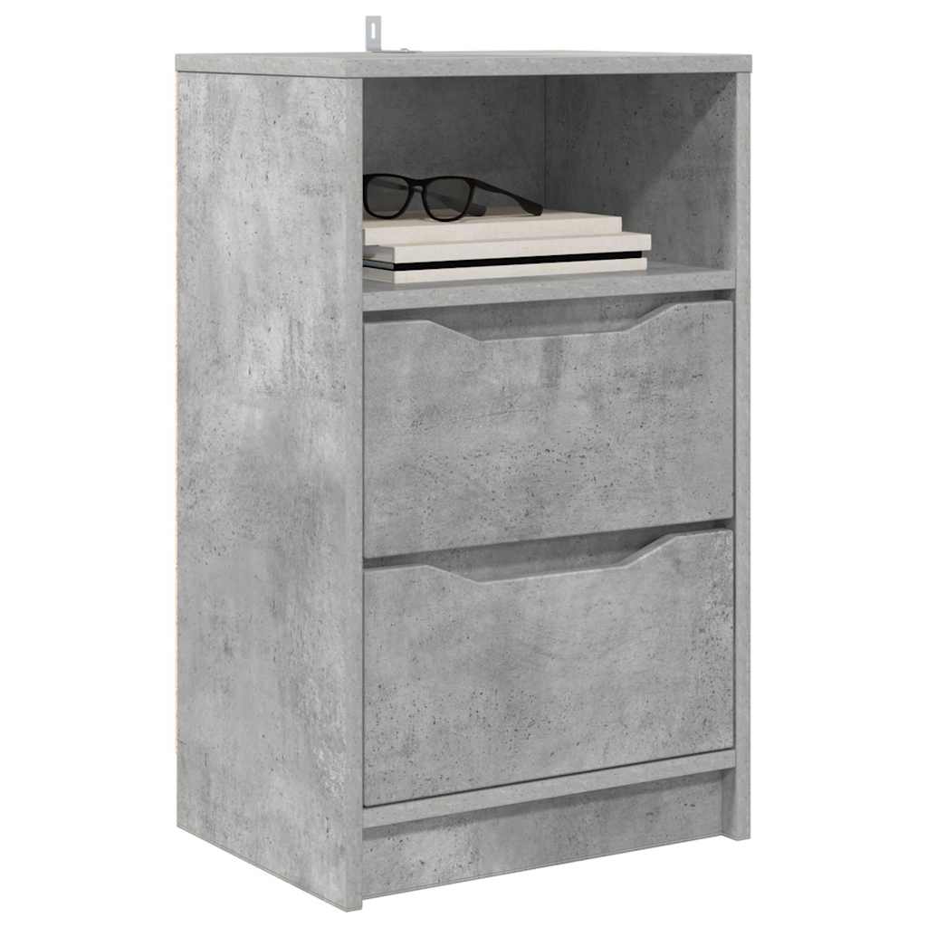 Table de chevet Gris béton 40 x 30 x 467 cm Bois d'ingénierie - XIOS