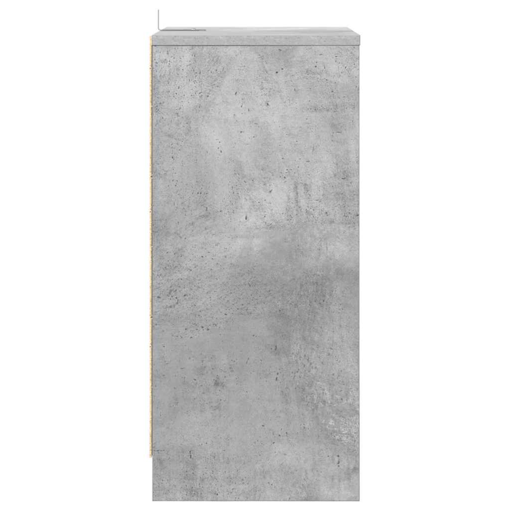 Tables de chevet avec tiroir 2 pcs Gris béton 40 x 30 x 467 cm - XIOS