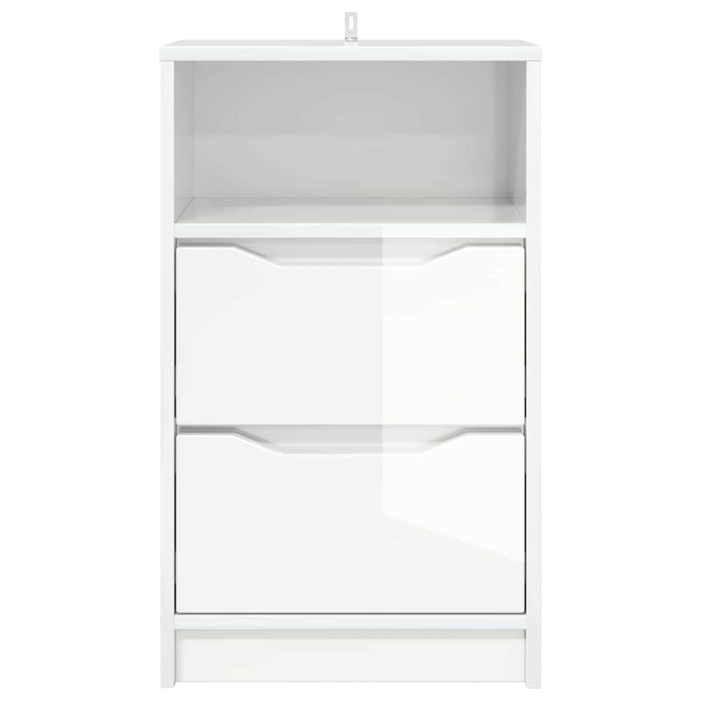 Table de chevet avec tiroir Blanc brillant 40 x 30 x 467 cm - XIOS