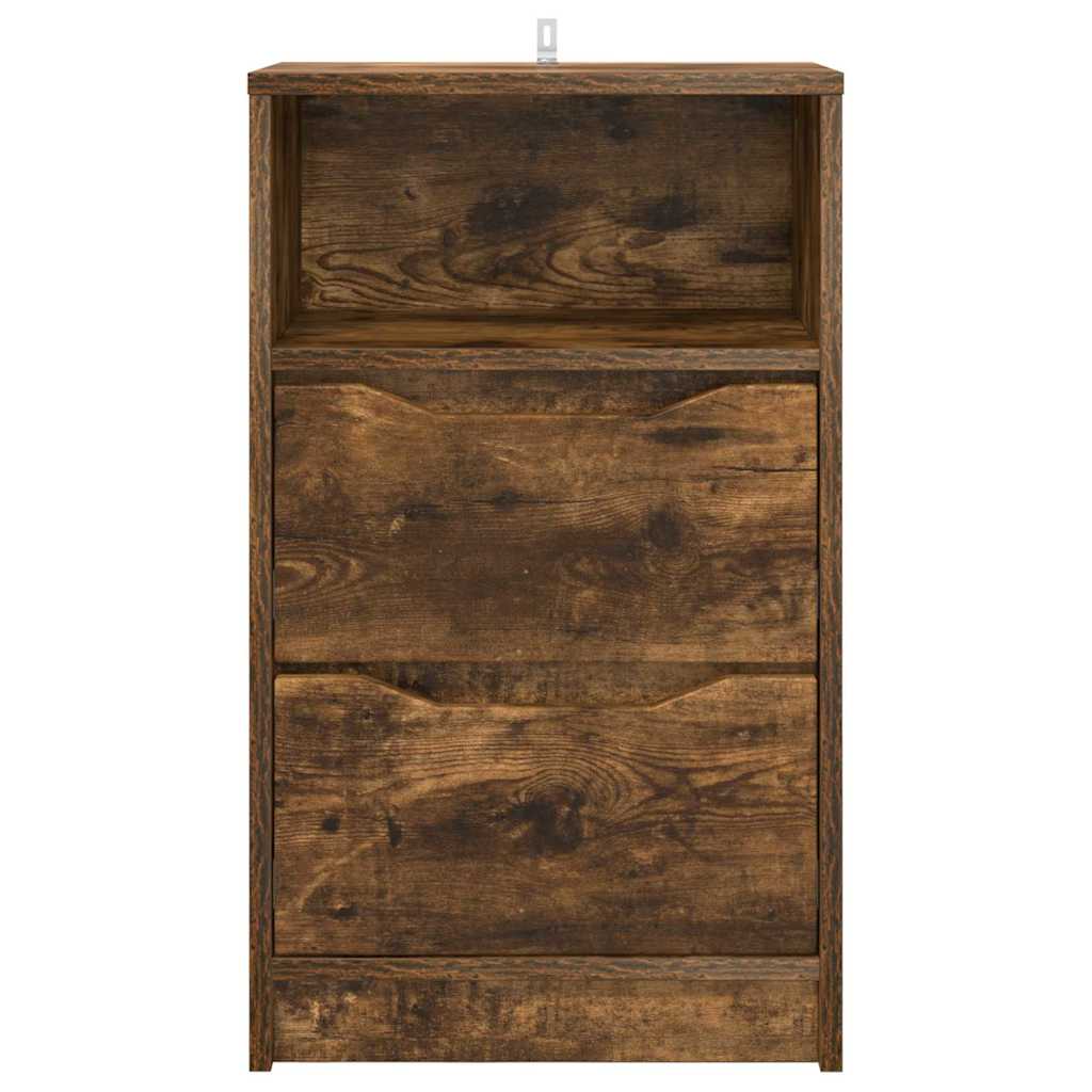 Tables de chevet avec tiroir 2 pcs Chêne fumé 40 x 30 x 467 cm - XIOS