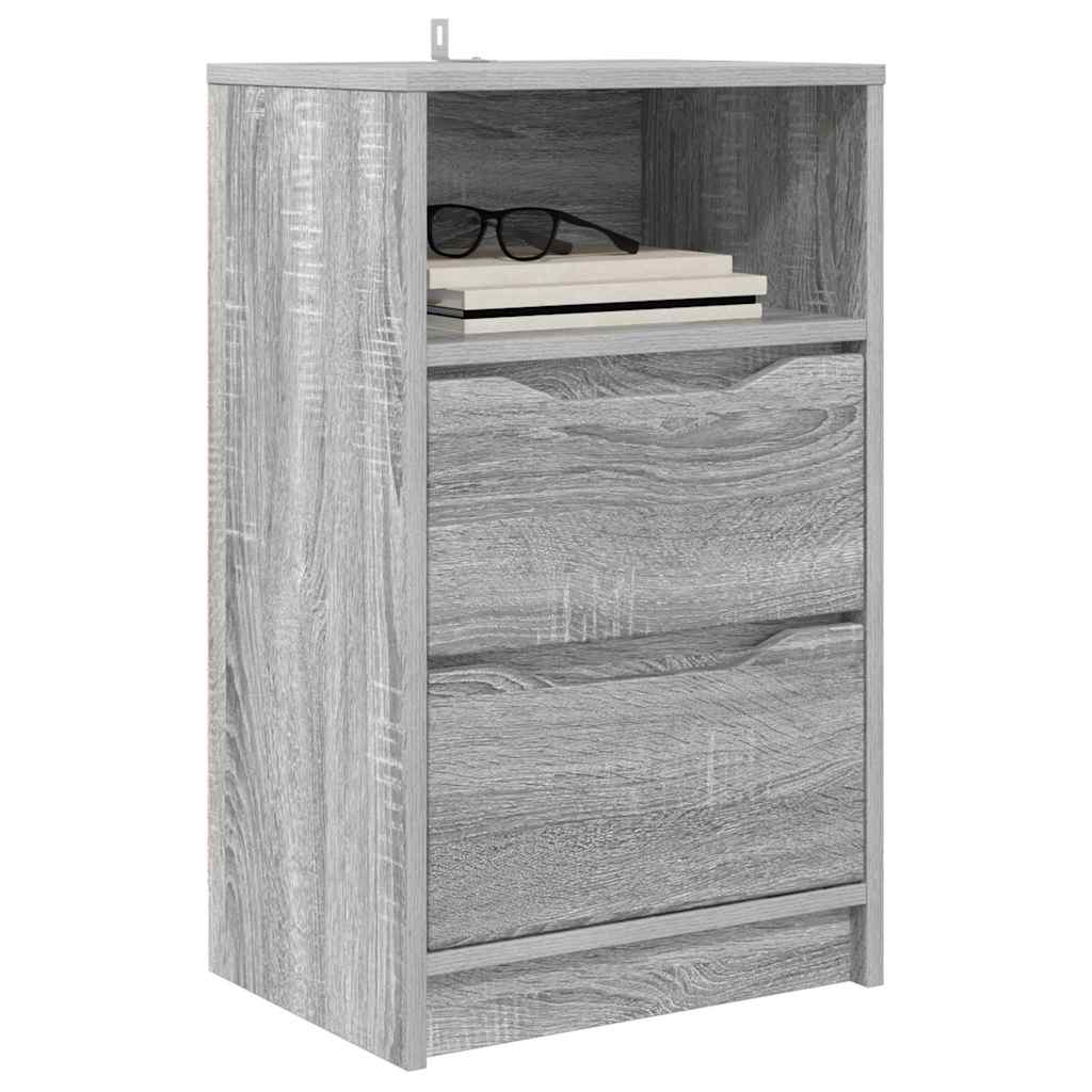 Tables de chevet avec tiroir 2 pcs Gris Sonoma 40 x 30 x 467 cm - XIOS