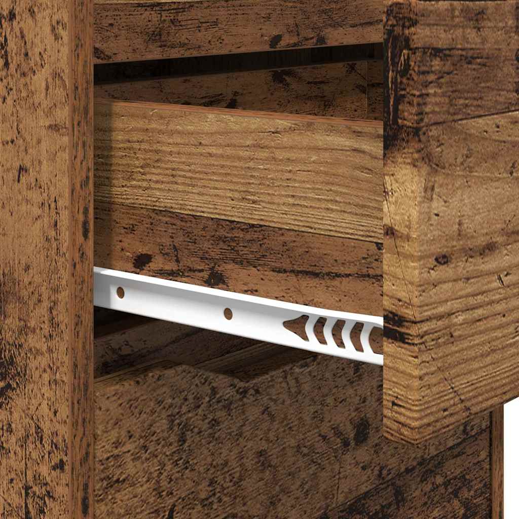 Tables de chevet avec tiroir 2 pcs Bois Ancien 40 x 30 x 467 cm - XIOS