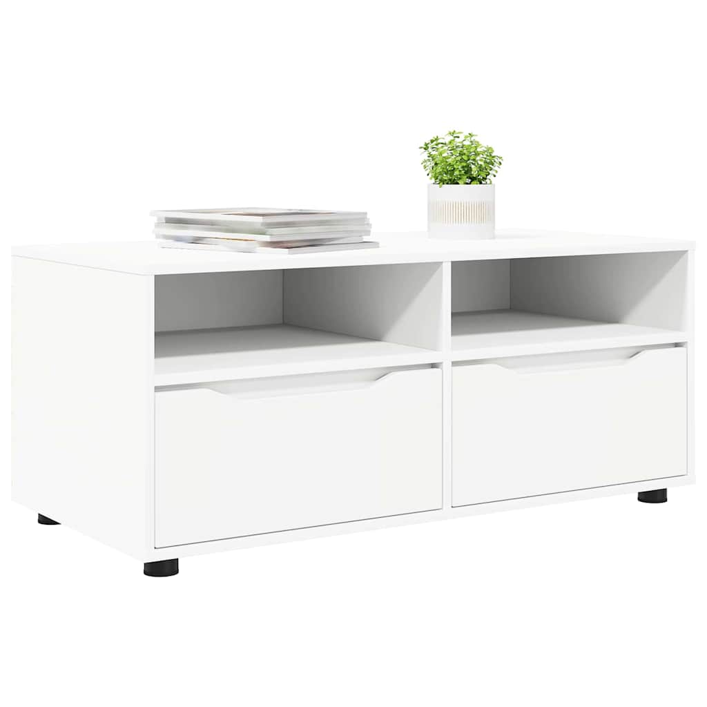 Meuble TV avec tiroir Blanc 100 x 48 x 43 cm Bois d'ingénierie - XIOS