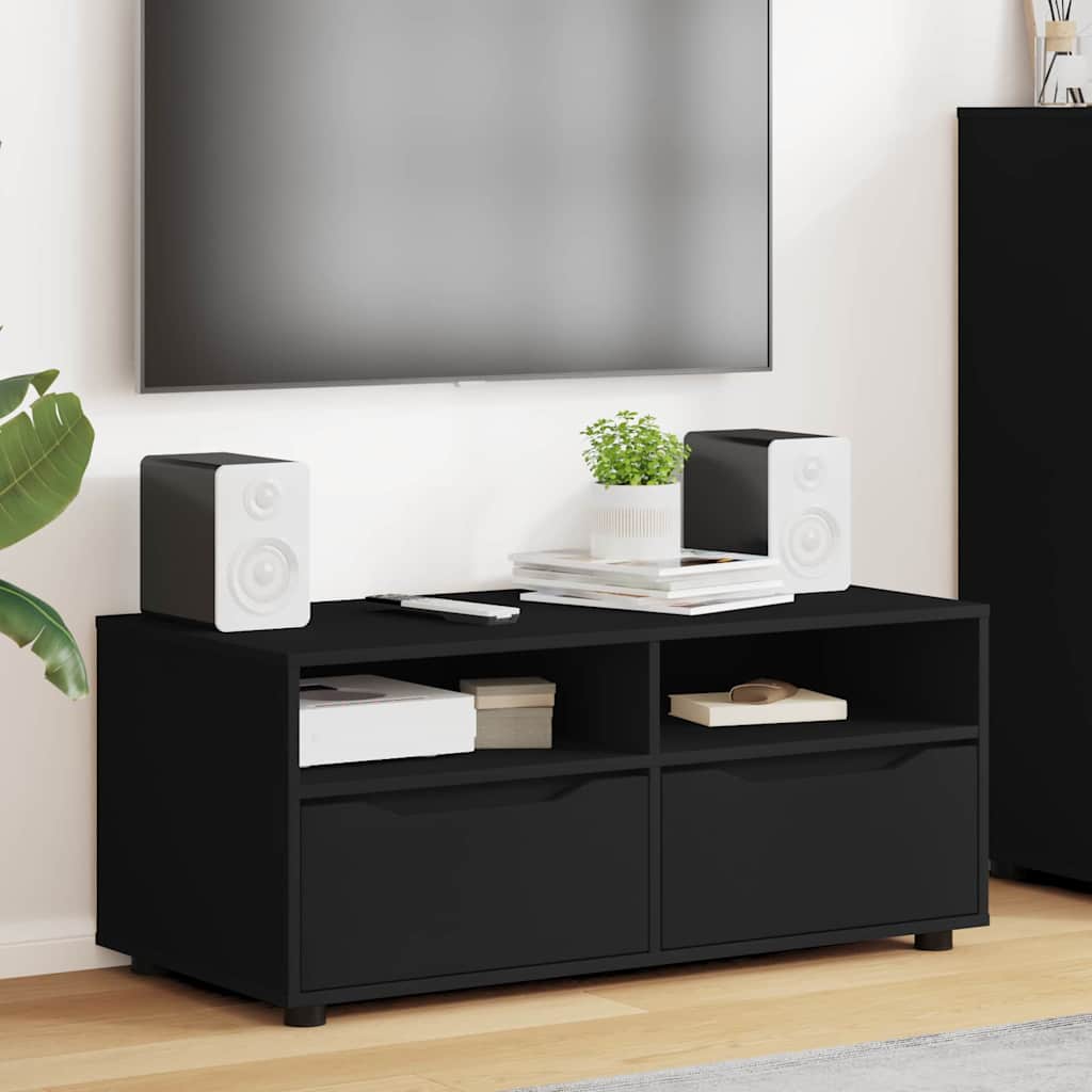Meuble TV avec tiroir Noir 100 x 48 x 43 cm Bois d'ingénierie - XIOS
