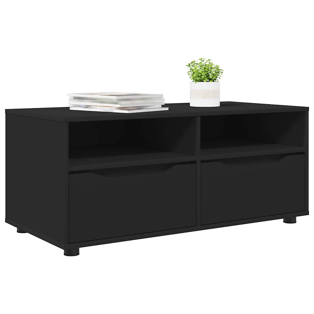 Meuble TV avec tiroir Noir 100 x 48 x 43 cm Bois d'ingénierie - XIOS