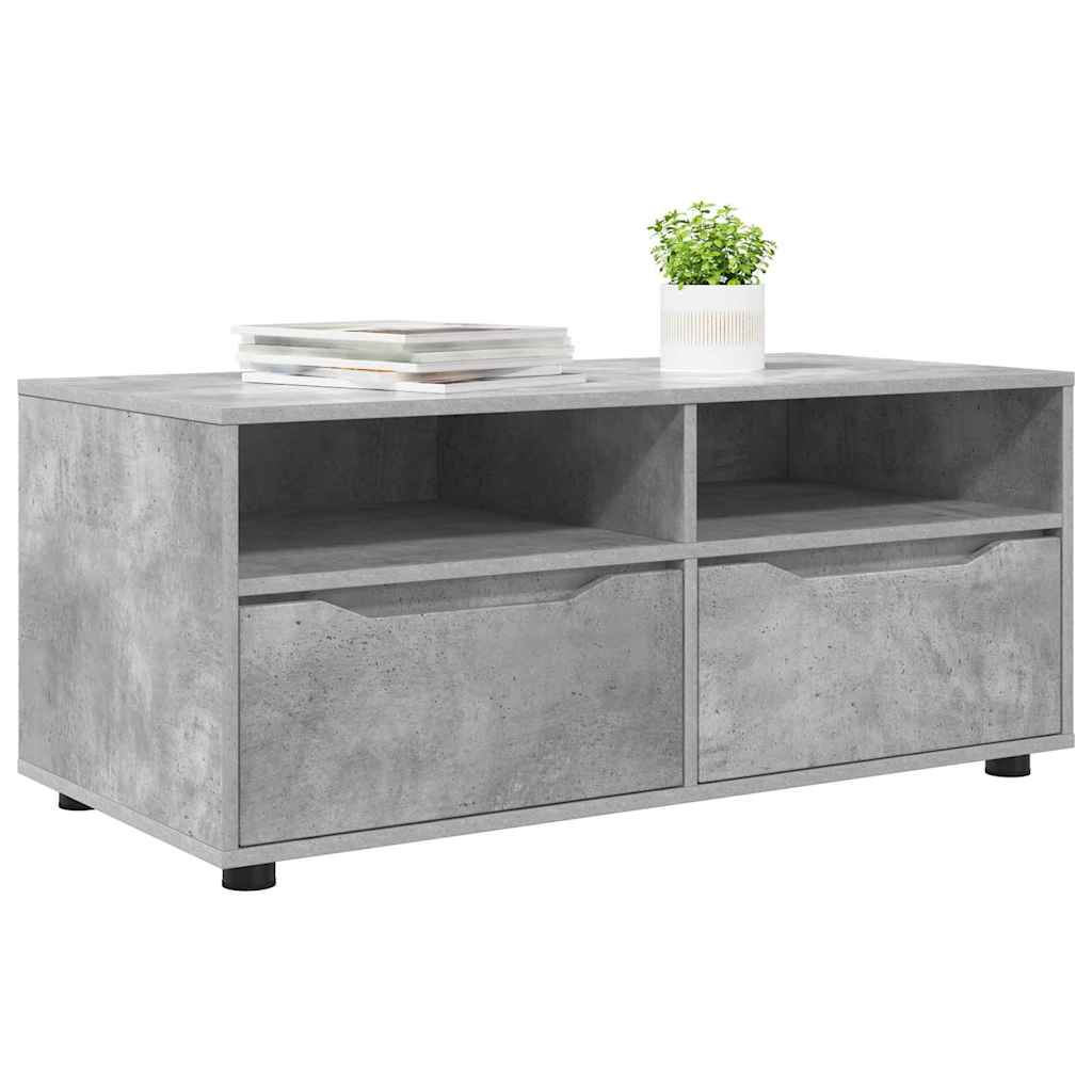 Meuble TV Gris béton 100 x 48 x 43 cm Bois d'ingénierie - XIOS
