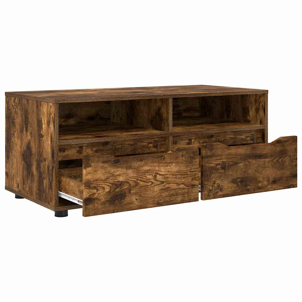 Meuble TV Chêne fumé 100 x 48 x 43 cm Bois d'ingénierie - XIOS