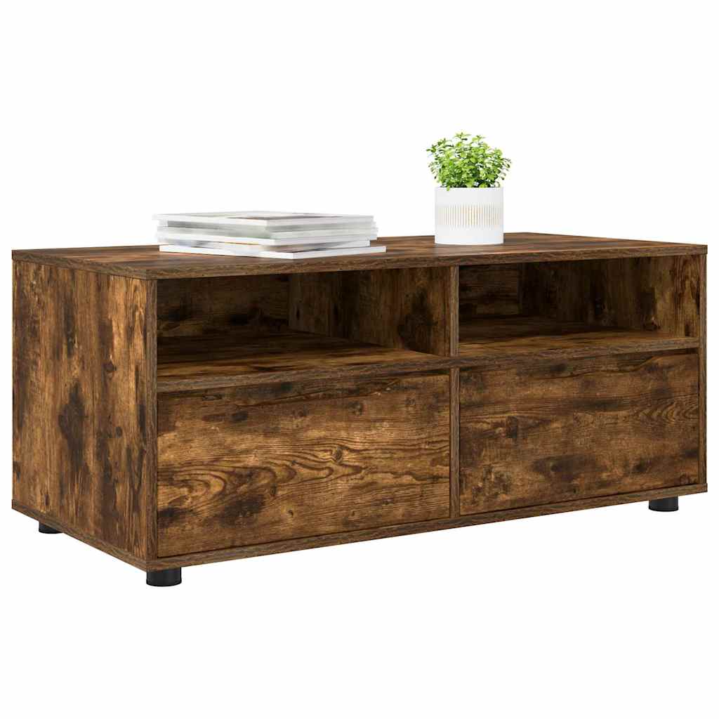 Meuble TV Chêne fumé 100 x 48 x 43 cm Bois d'ingénierie - XIOS