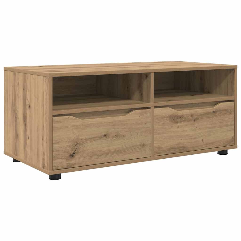 Meuble TV Chêne artisanal 100 x 48 x 43 cm Bois d'ingénierie - XIOS