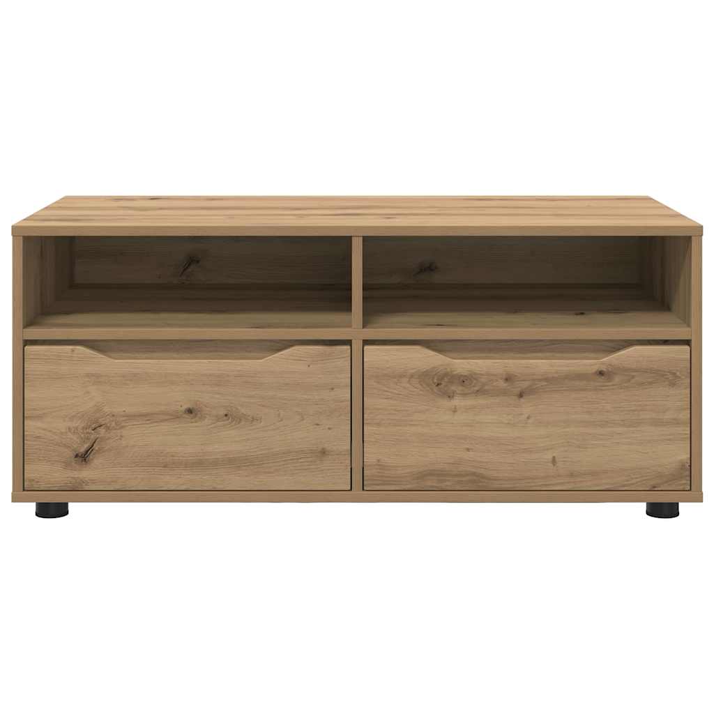 Meuble TV Chêne artisanal 100 x 48 x 43 cm Bois d'ingénierie - XIOS
