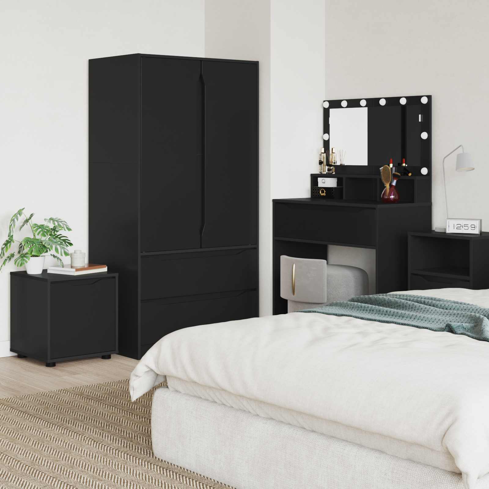 Cabinet de salle de bain Noir 40,5 x 40 x 44 cm - XIOS