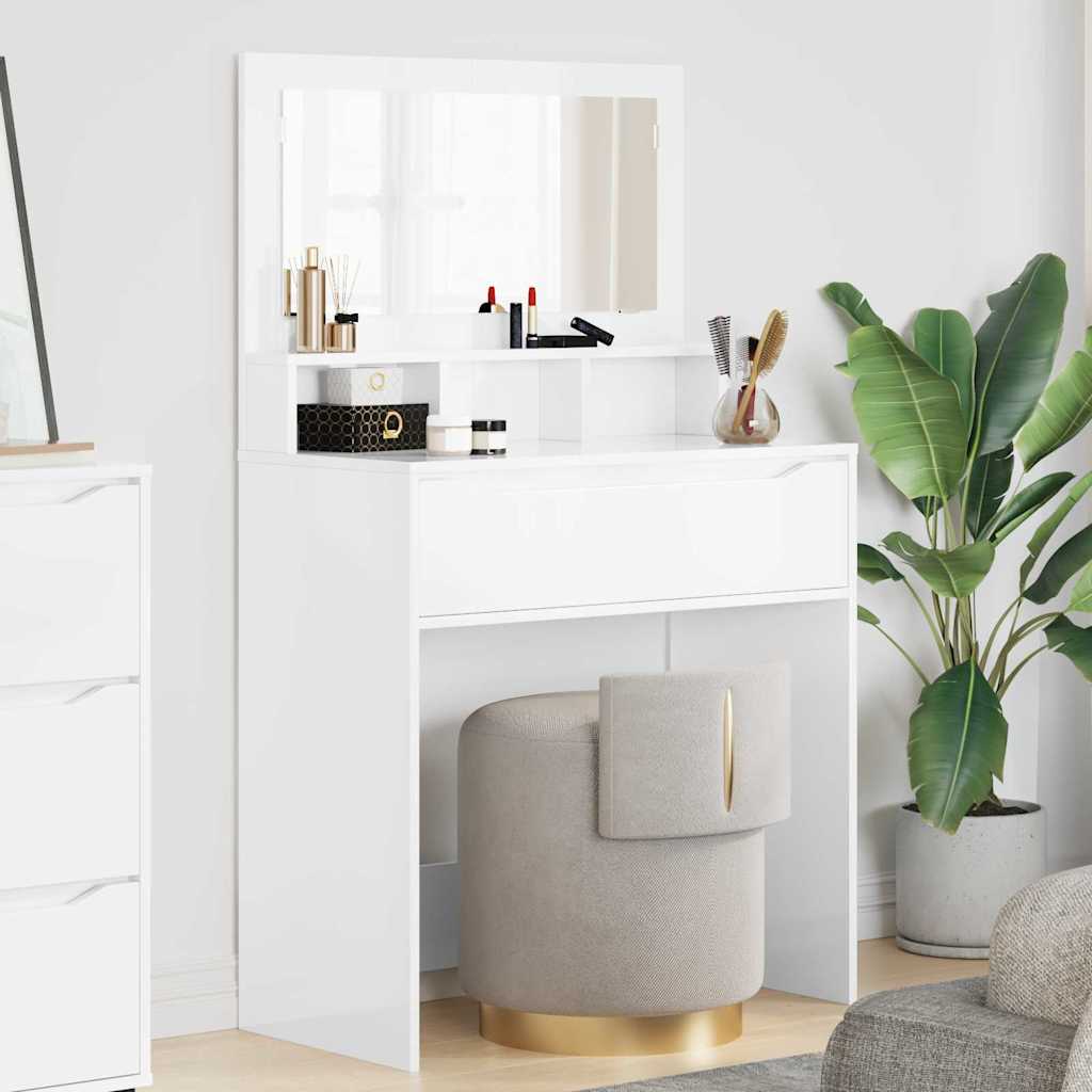 Tables de maquillage pour chambre avec tiroir Blanc brillant - XIOS